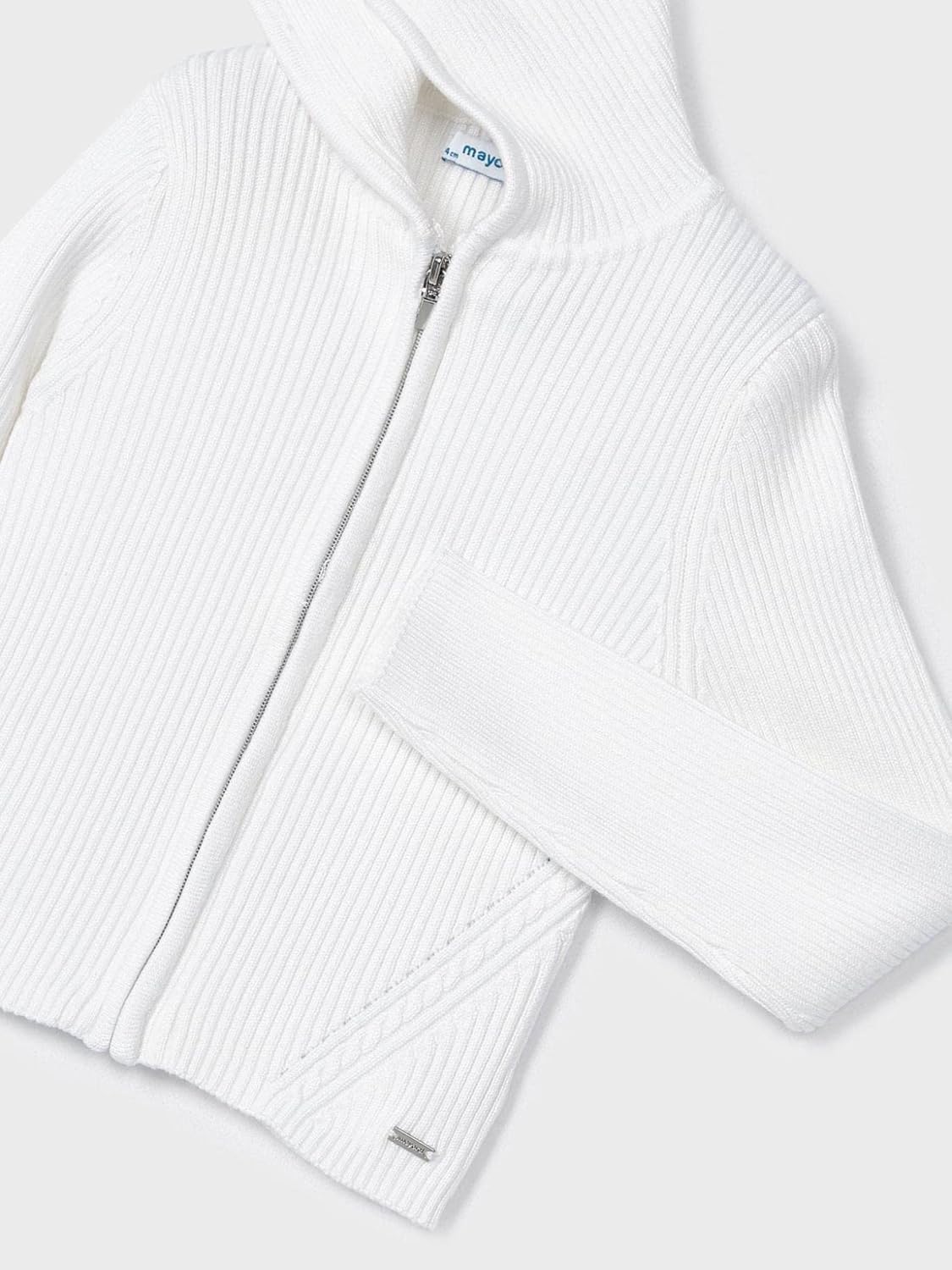 Mayoral Knitting Ribbing Pullover for Girls White