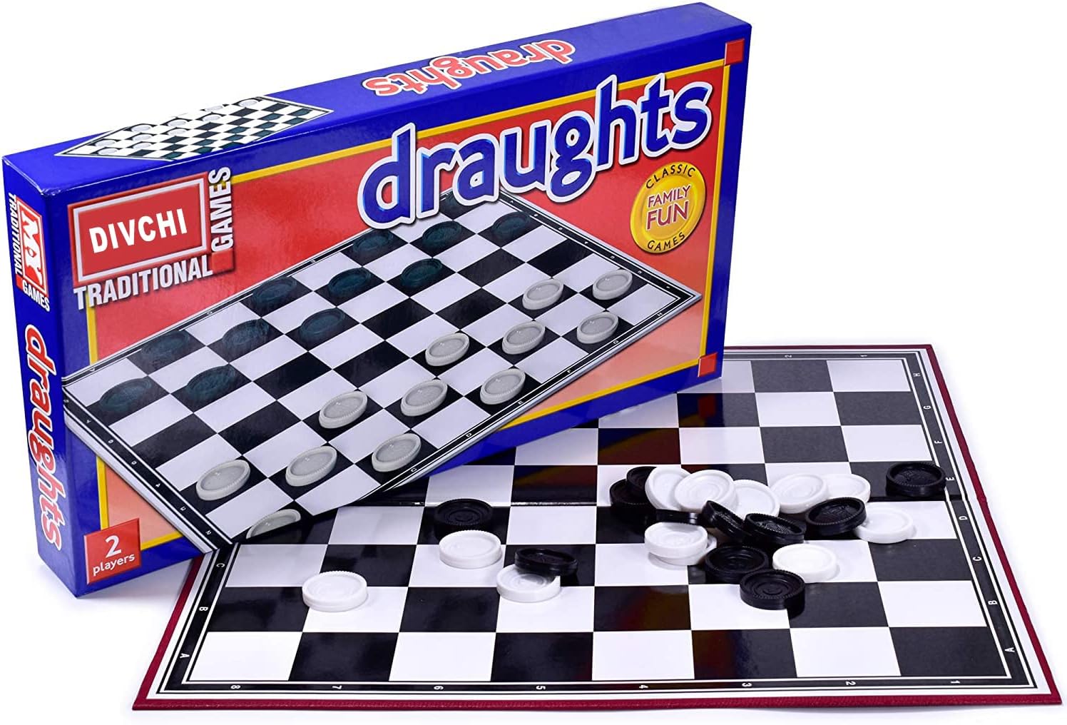 DIVCHI Draughts Board Game, White