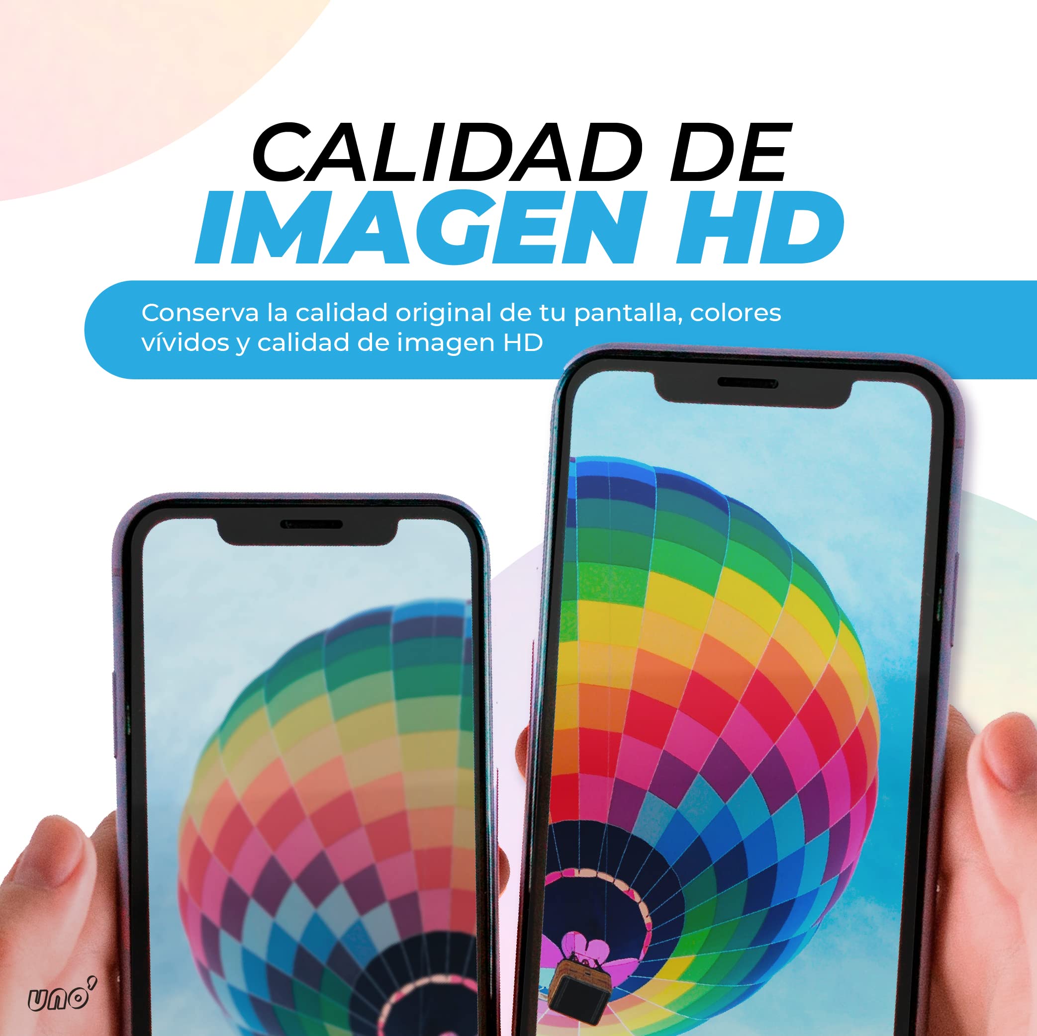 UNO' Pellicola In Vetro Temperato Per IPhone 12 E 12 Pro - 2 Pezzi Con Kit Installazione - Durezza 9H