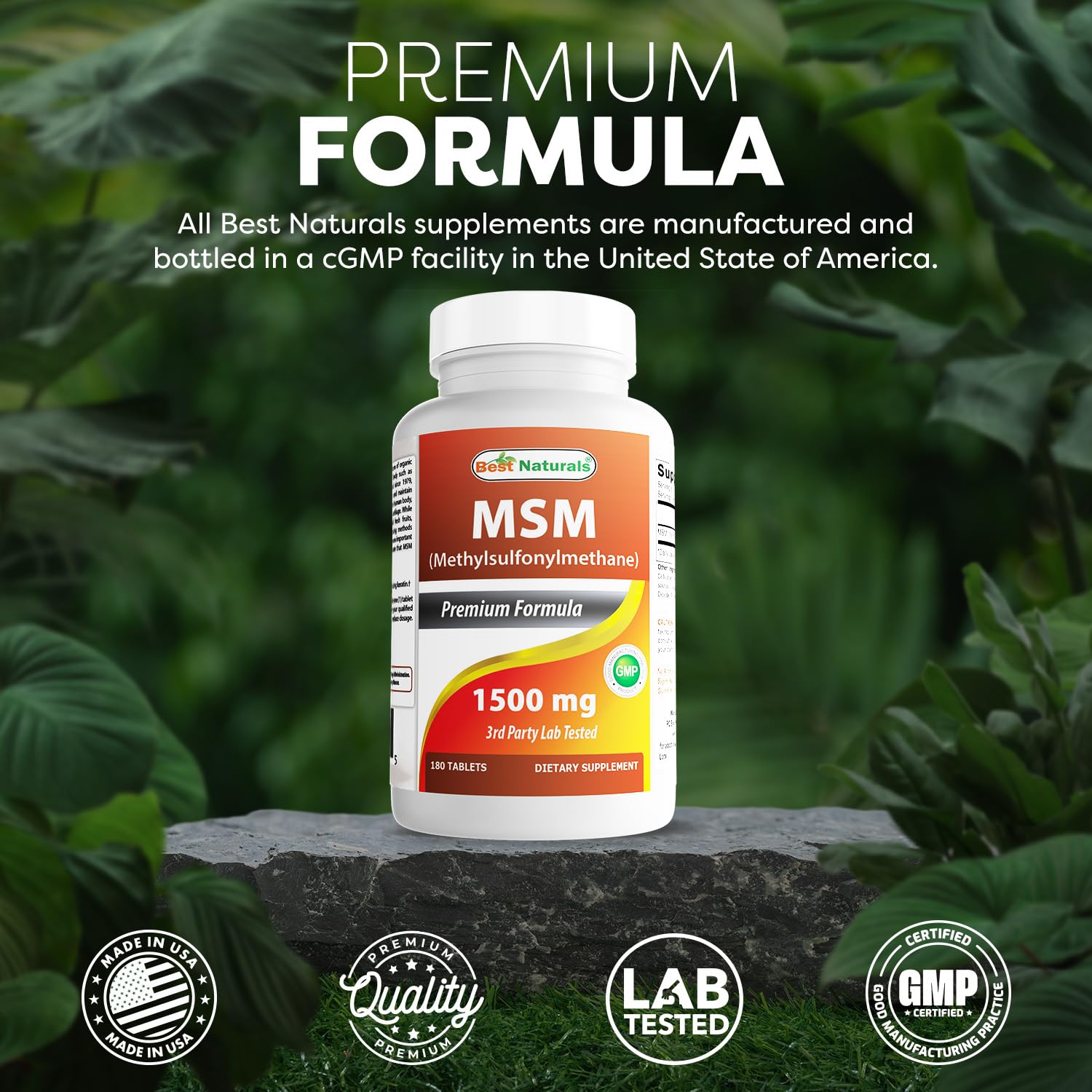 Best Naturals MSM 1500 mg 180 Tablets — Amazon image 5