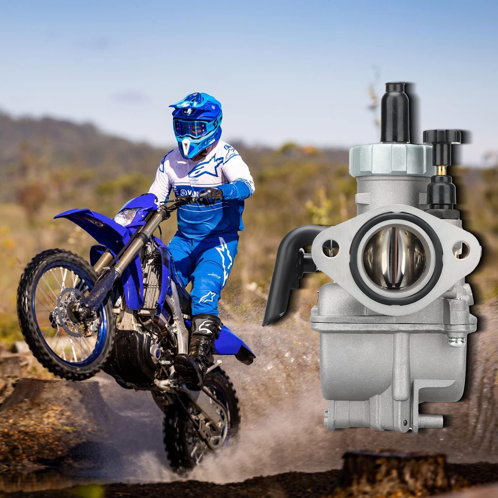 NIBBI PE24mm Vergaser für 140cc-150cc Flansch Motorrad Motor Vergaser mit Carb Jets