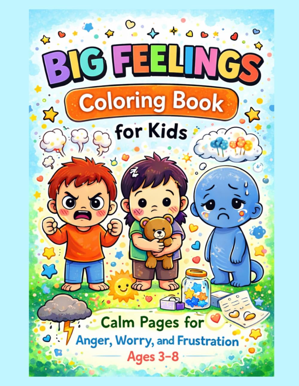 Big Feelings Coloring Book for Kids: Calm Pages for Anger, Worry, and Frustration (Ages 3–8)