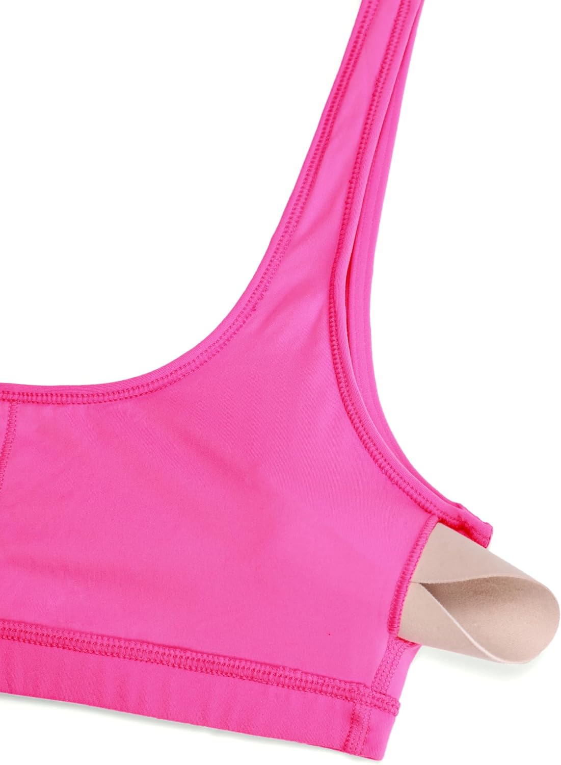 CRZ YOGA Butterluxe Mini Bra for Women - Scoop Neck Low Impact Wireless Sports Yoga Padded Workout Cami