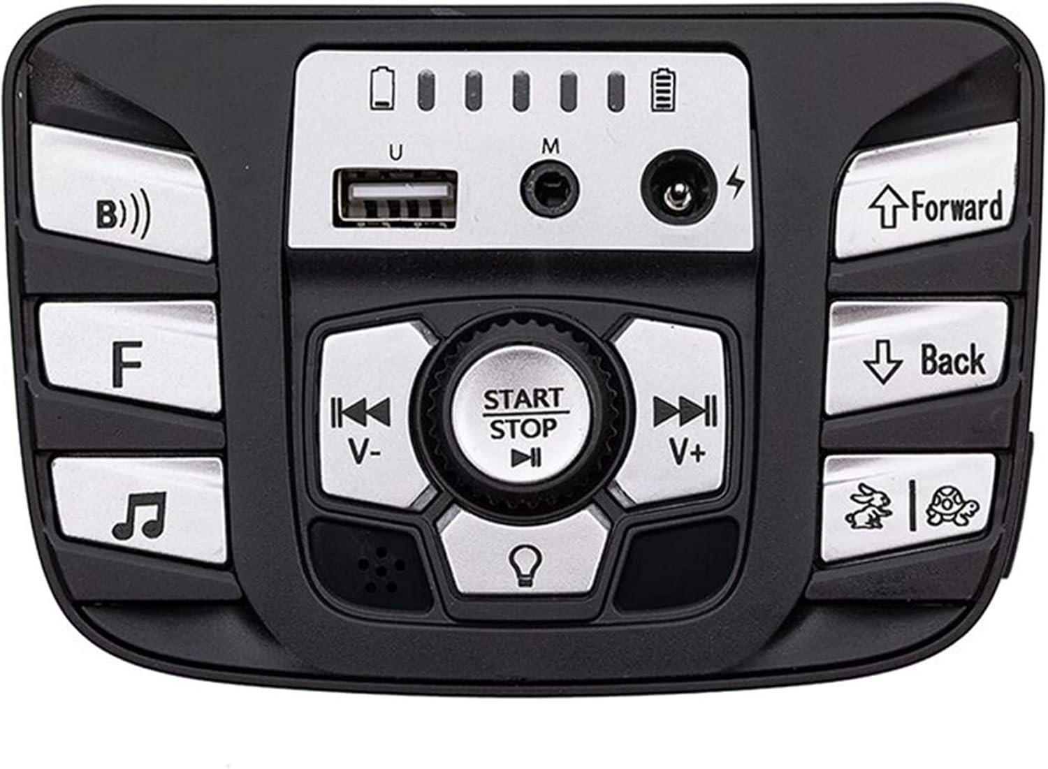 12V Children's Electric car Multifunctional PCB Black and White Center Panel, Printed Circuit Board Control Entertainment Operating System Power Wheel Accessories Replacement Parts