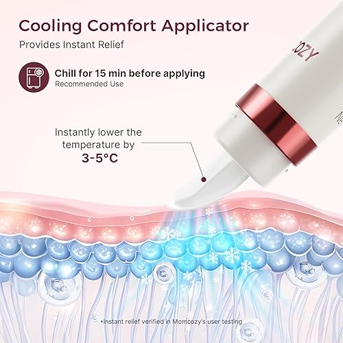 Vista 3 de Momcozy ComfortNip™ Crema de Pezones con Enfriamiento y Comodidad Sin Contacto, Crema para Pezones para Lactancia, Alivio Instantáneo, Fórmula a