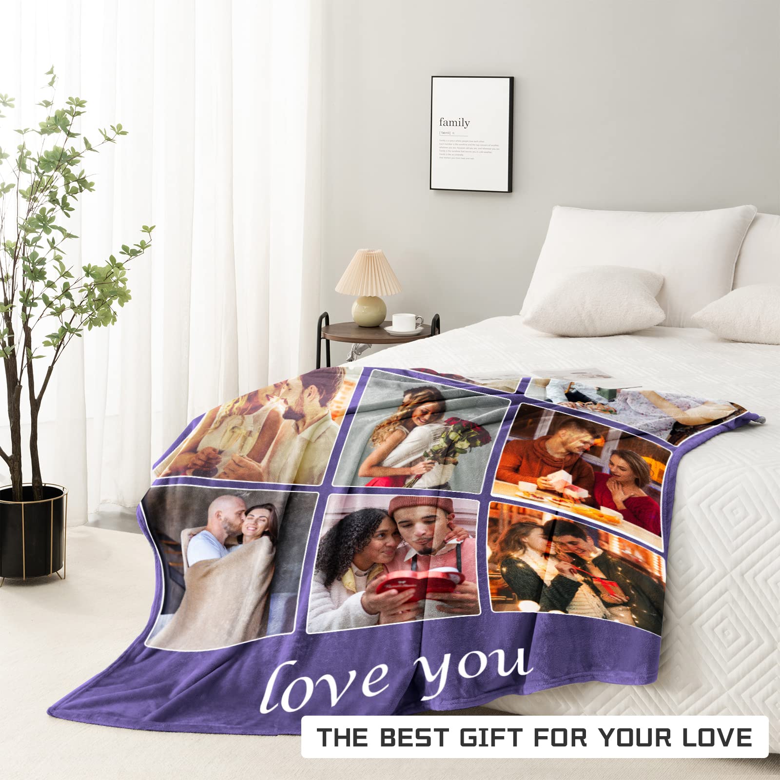 Custom Photo Blanket - Personalized Fleece Blanket With Your Own Pictures, Gift For Couples, Family, Christmas - View #6