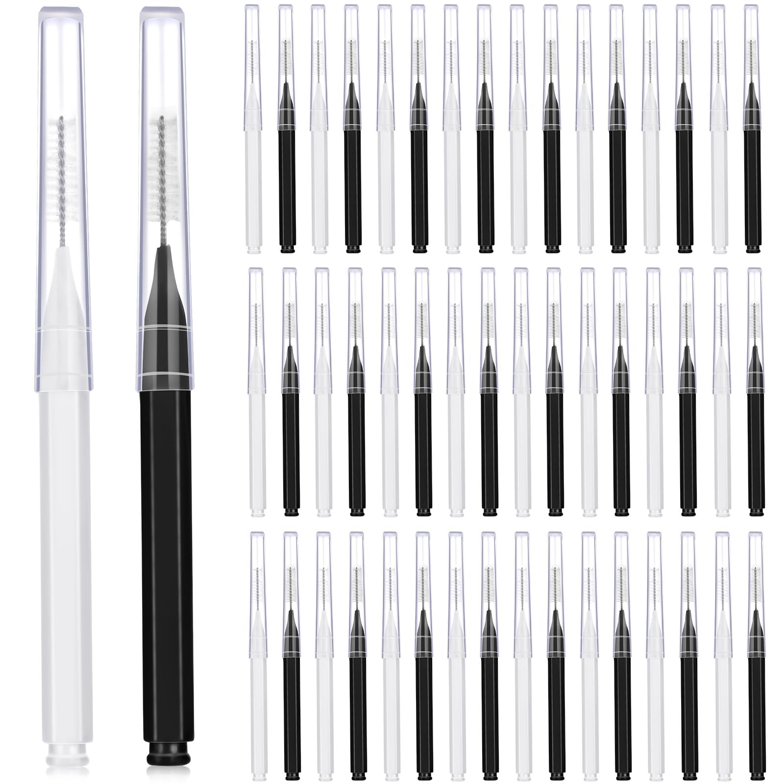 Patelai 50 Pieces Interdental Brush for Cleaner Braces Brush Toothpick Dental Tooth Flossing Head Oral Dental Hygiene Flosser