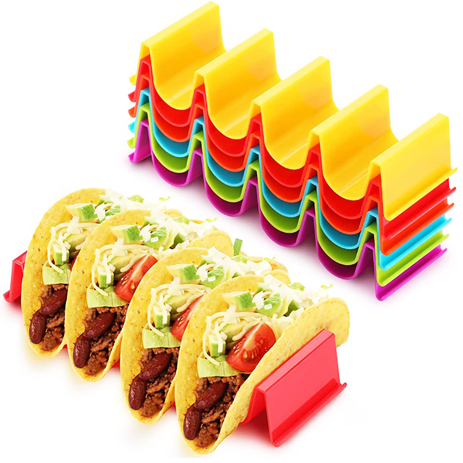 Set 2 Porta Hot Dog/Taco In Acciaio Inox - Supporto A Onda Per Panini, Feste E Ristoranti - Foto 5