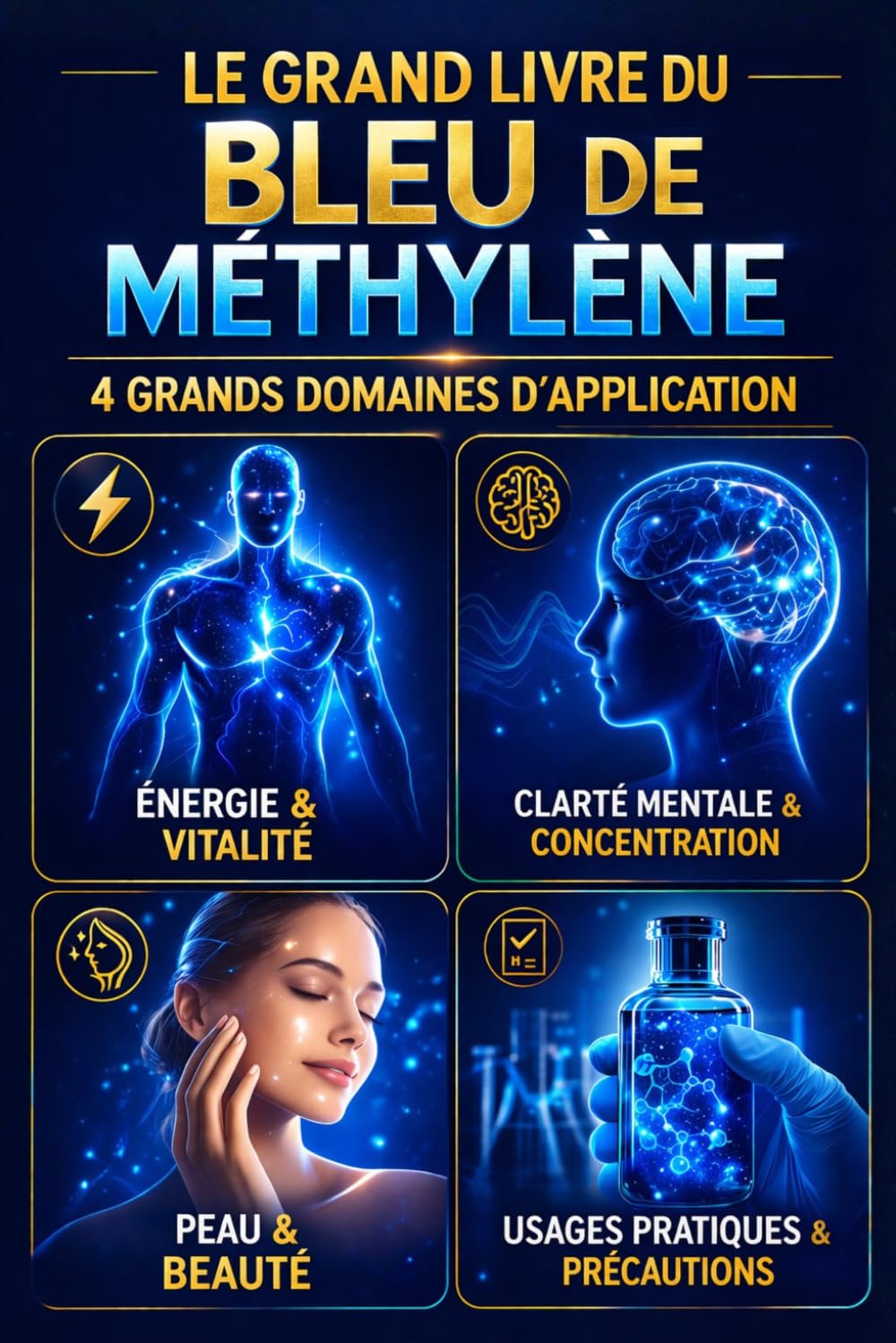 Le grand livre du bleu de méthylène : 4 grands domaines d’application: Énergie et vitalité, clarté mentale et concentration, peau et beauté, usages pratiques et précautions