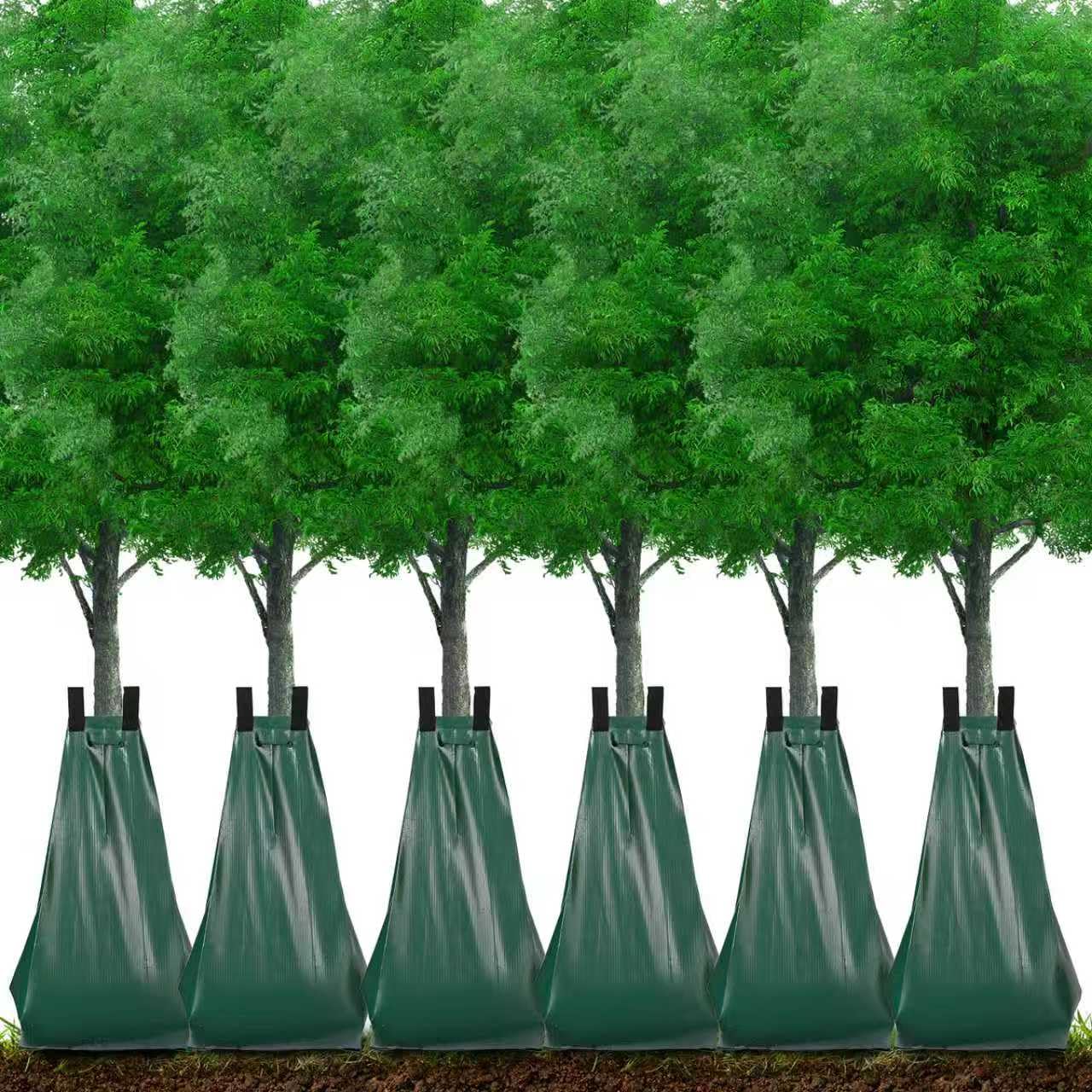 Tree Watering Bags 20 Gallon – Slow Release Drip Irrigation for Trees, PVC Tree Watering Bag for New & Established Trees, Deep Watering in 5–8 Hours, Ideal for Fruit Trees & Young Saplings (4 Pack)