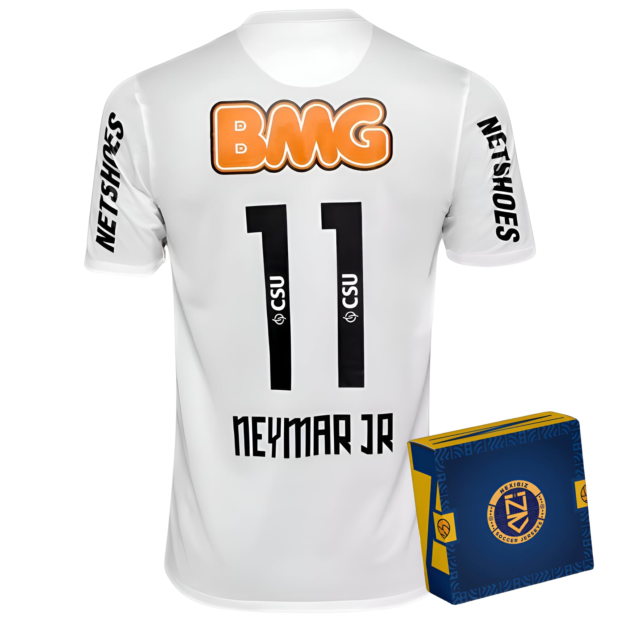 GenericBrazilian Retro Soccer Jersey #11– 2011 Edition | Inspired Santos Soccer Jersey