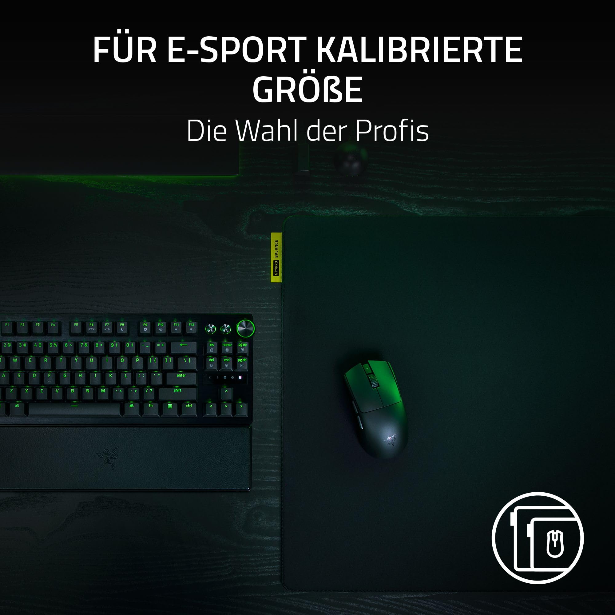 Razer Gigantus V2 Pro L - Balance - Weiches E-Sport-Gaming-Mauspad für Geschwindigkeit und Kontrolle - GlideCore-Schaumstoff - Optimiert für optische Sensore - 500 mm x 480 mm | Balance