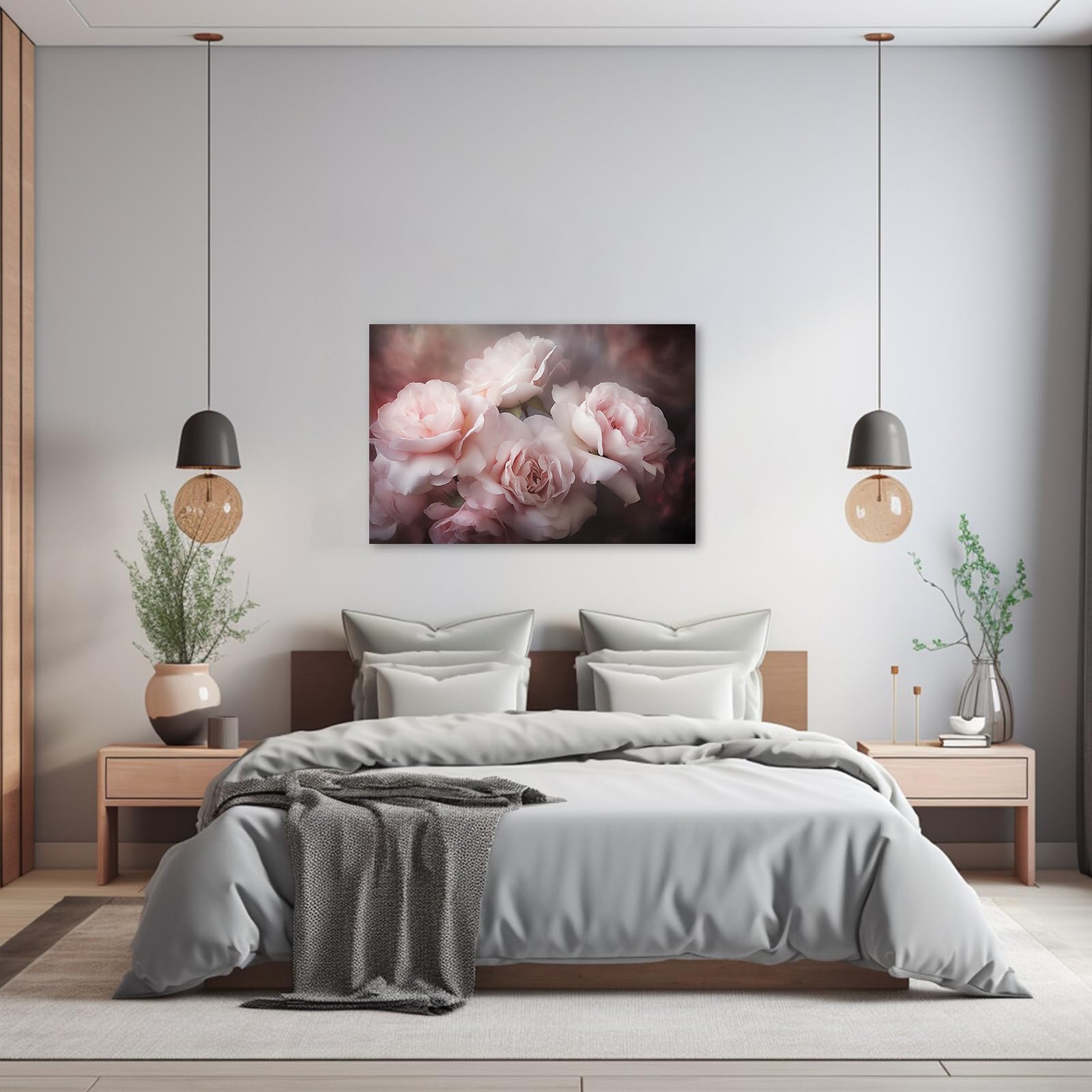 Peony♡ Amazon.com: ZXHYWYM Peony Flower Canvas Wall Art Vintage Pink