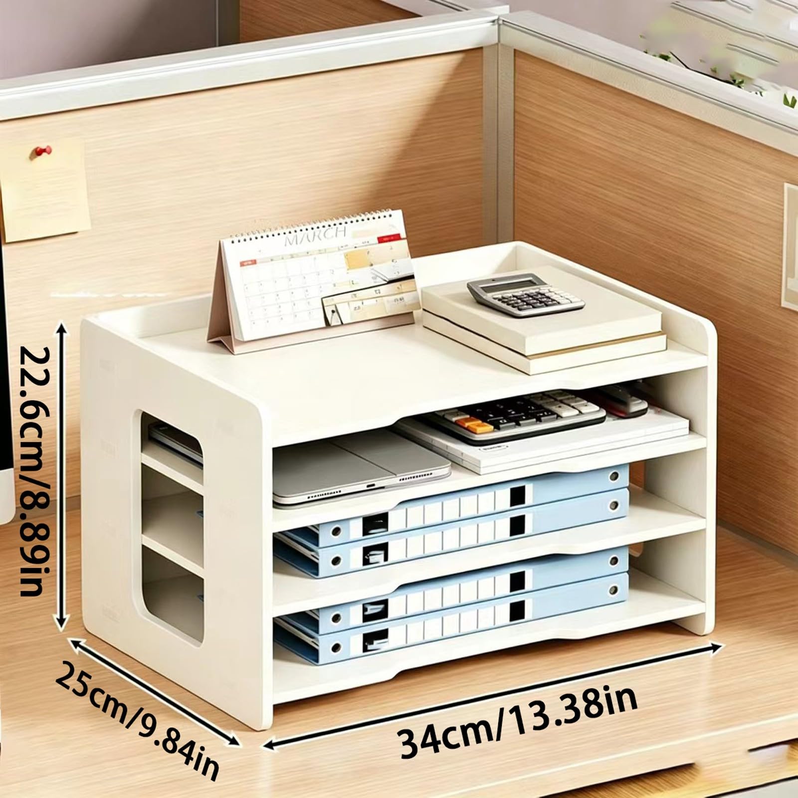 Organizzatore da Scrivania e Accessori per Ufficio, Vassoio Portadocumenti a 3-15 Livelli, Forniture per Ufficio e Organizer da Scrivania(4-B)