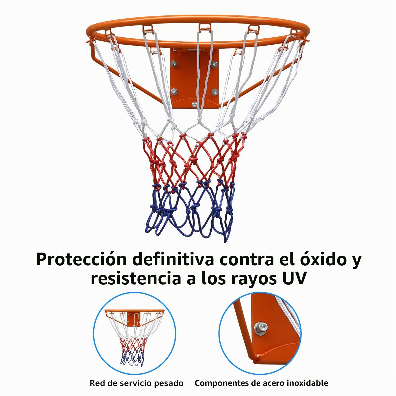 Aro de Baloncesto Plegable Profesional Con Red, Para Interiores y Exteriores, Colgante en la Pared, 45 cm, Todo Tipo de Clima