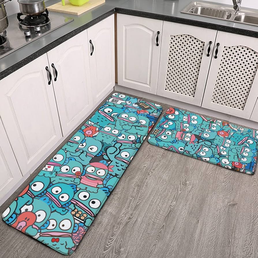 Amazon｜キッチンマット ハンギョドン 台所マット 2枚セット