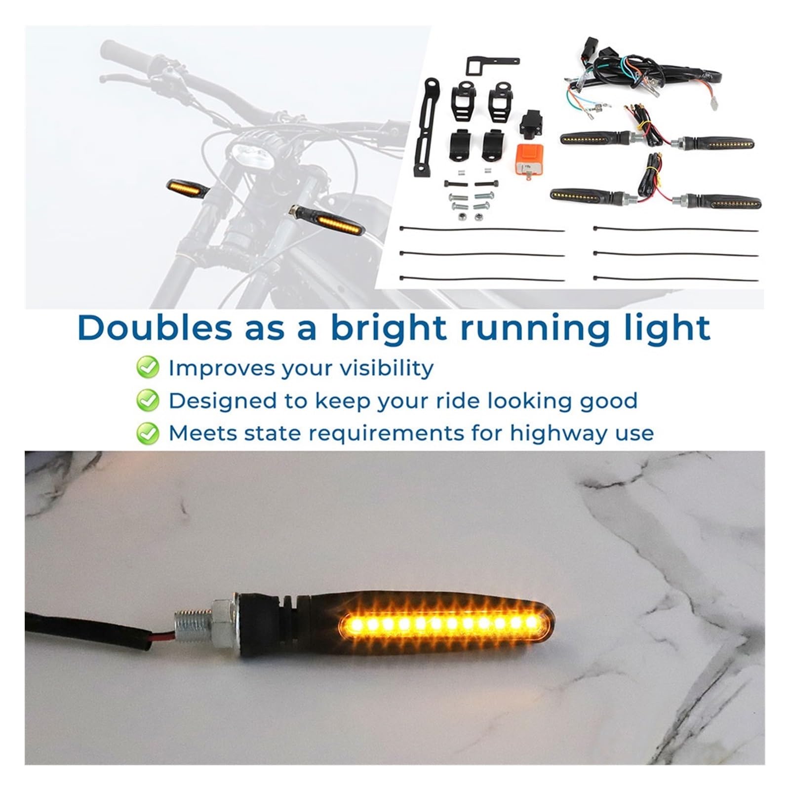 Kit De Luces De Giro LED para Talaria Sting MX4 R, Delanteras Y Traseras, Homologadas para Circular En La Calle, Accesorios para Motocicleta Luces indicadoras Motocicleta