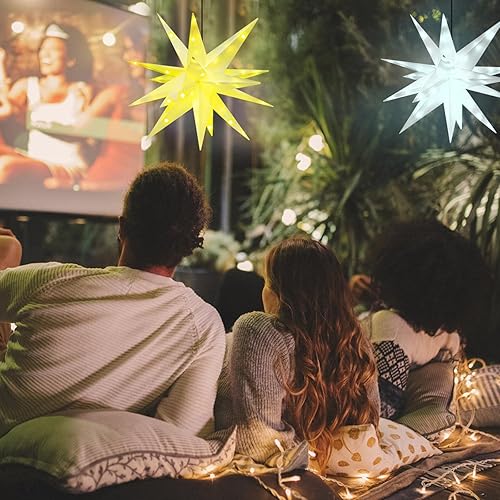 Miniatura 7 de Decoración para árbol de Navidad, luz de estrella morava, aplicación LED Bluetooth y control remoto RGB, luces de estrella con sincronización de