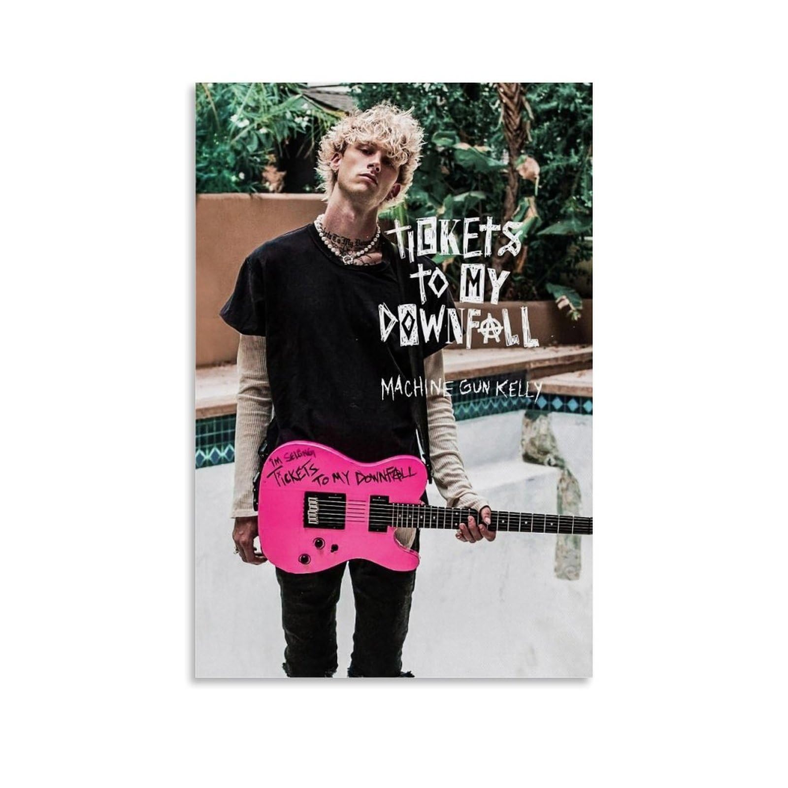 WHBAQ Machine Gun Kelly Poster Album Poster Canva Colourfast Wall Art Decorative Painting for Living Room Bedroom Home Decor 12x18inch(30x45cm) Unframe-style