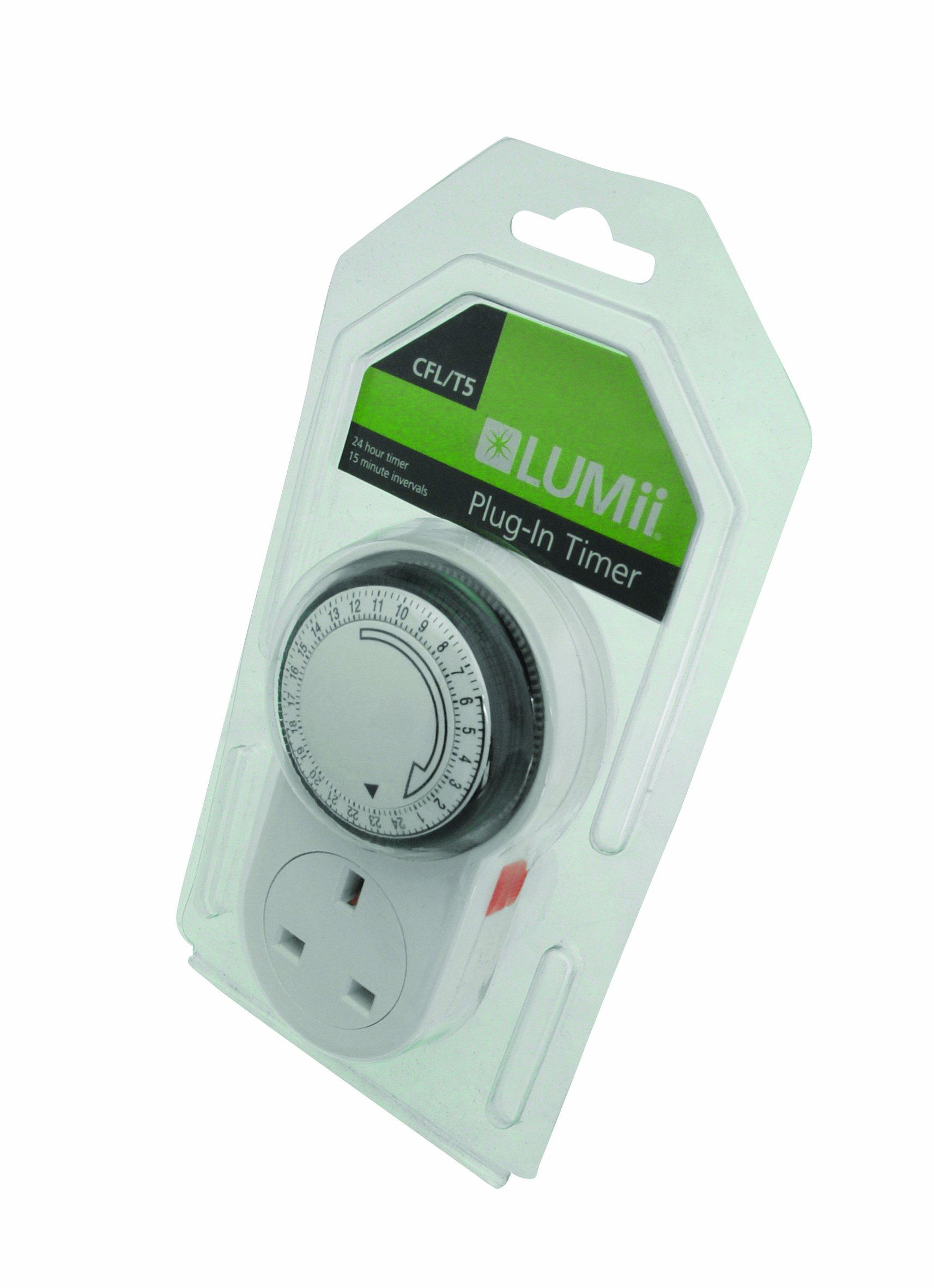 LUMII24Hr Manual Timer - White/Black