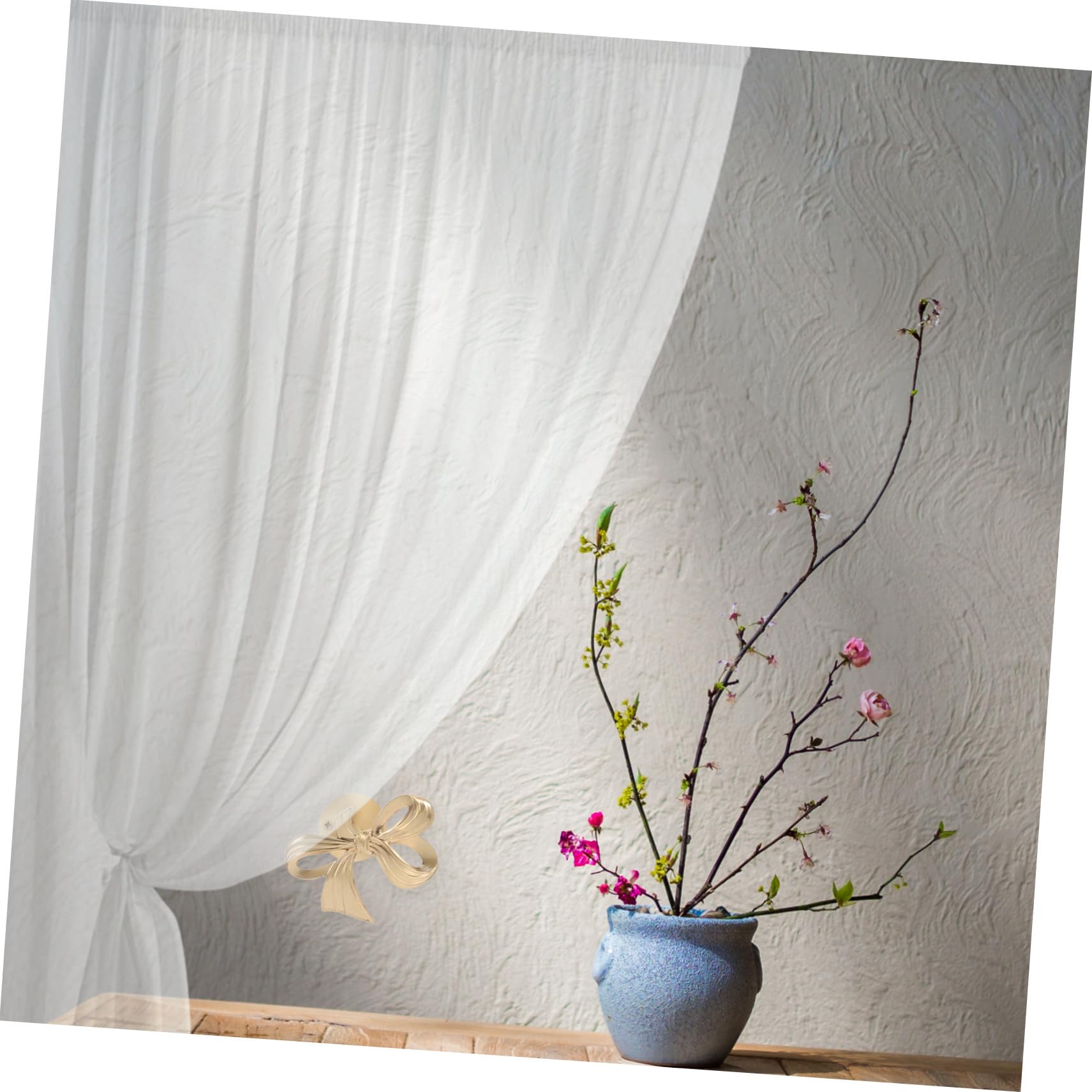 TOYANDONA Crochets Muraux Laiton Doré à Nœud Décoratif pour Rideaux Supports Solides pour Attache de Rideaux Porte-Manteaux et Porte-clés Adaptés Salle de Bain Chambre et Bureau