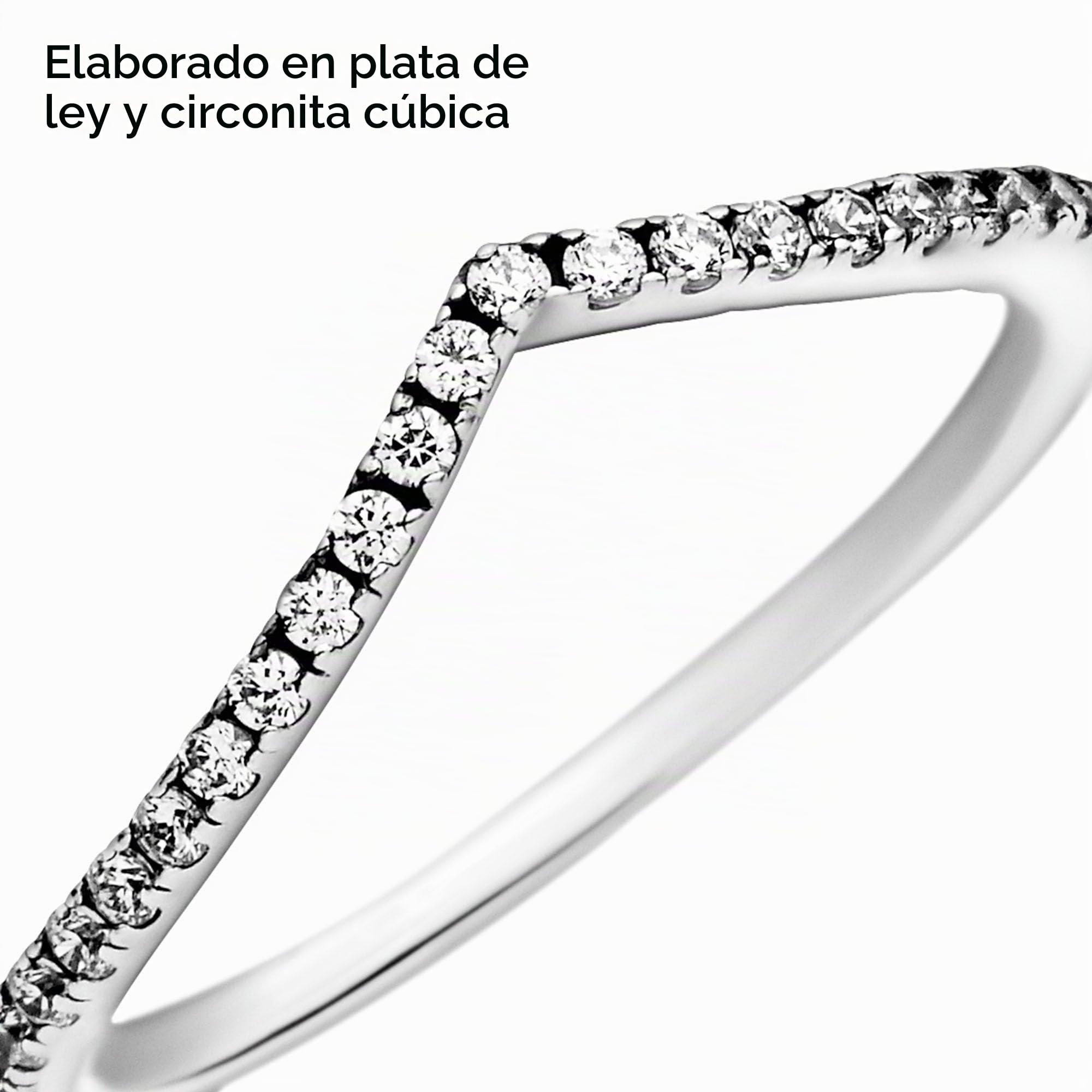 Pandora Timeless - Anillo de plata de ley con circonita cúbica brillante para mujer