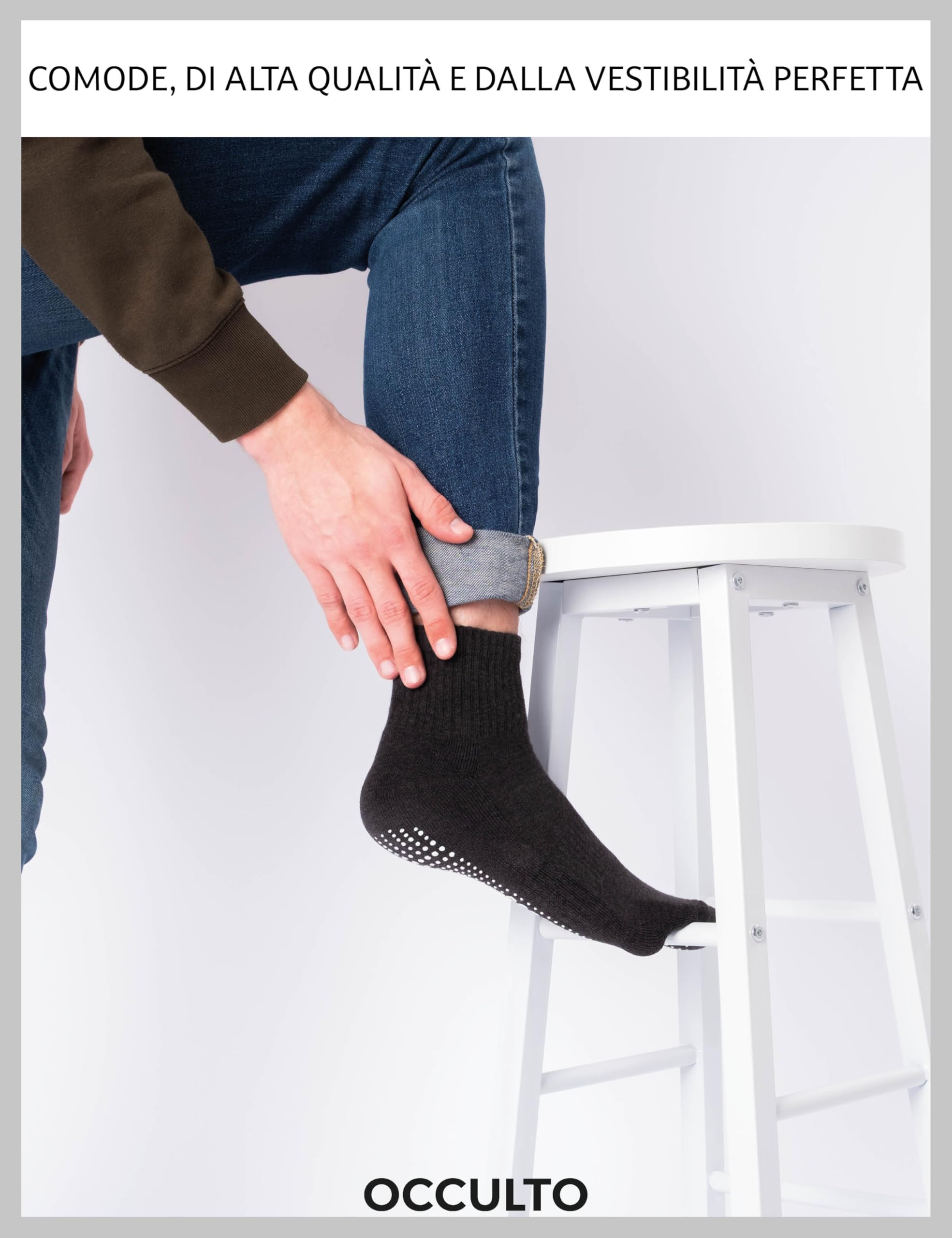 Occulto calze antiscivolo uomo pacco da 2-4 (modello: Andi)