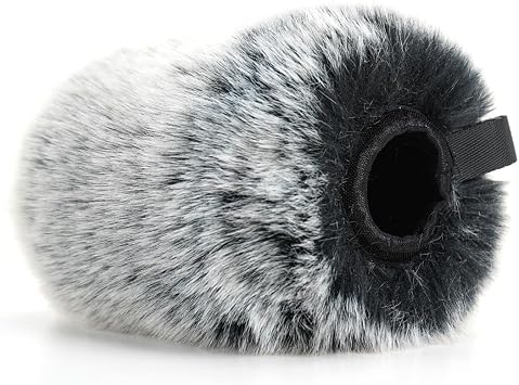 Windscreen/Pop Filter for HyperX QuadCast S Microphones - Furry Mic Cover for Wind & Ambient Noise Reduction with Top Hole Access for Mute Button Furry-Gray