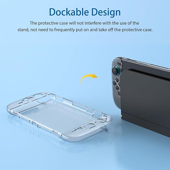 Clear Snap On Case for Switch 2 with 7.9 Inch Tempered Glass Screen Protector Protective Case for Console 2025 PC Case Soft TPU Cover for JoyCons