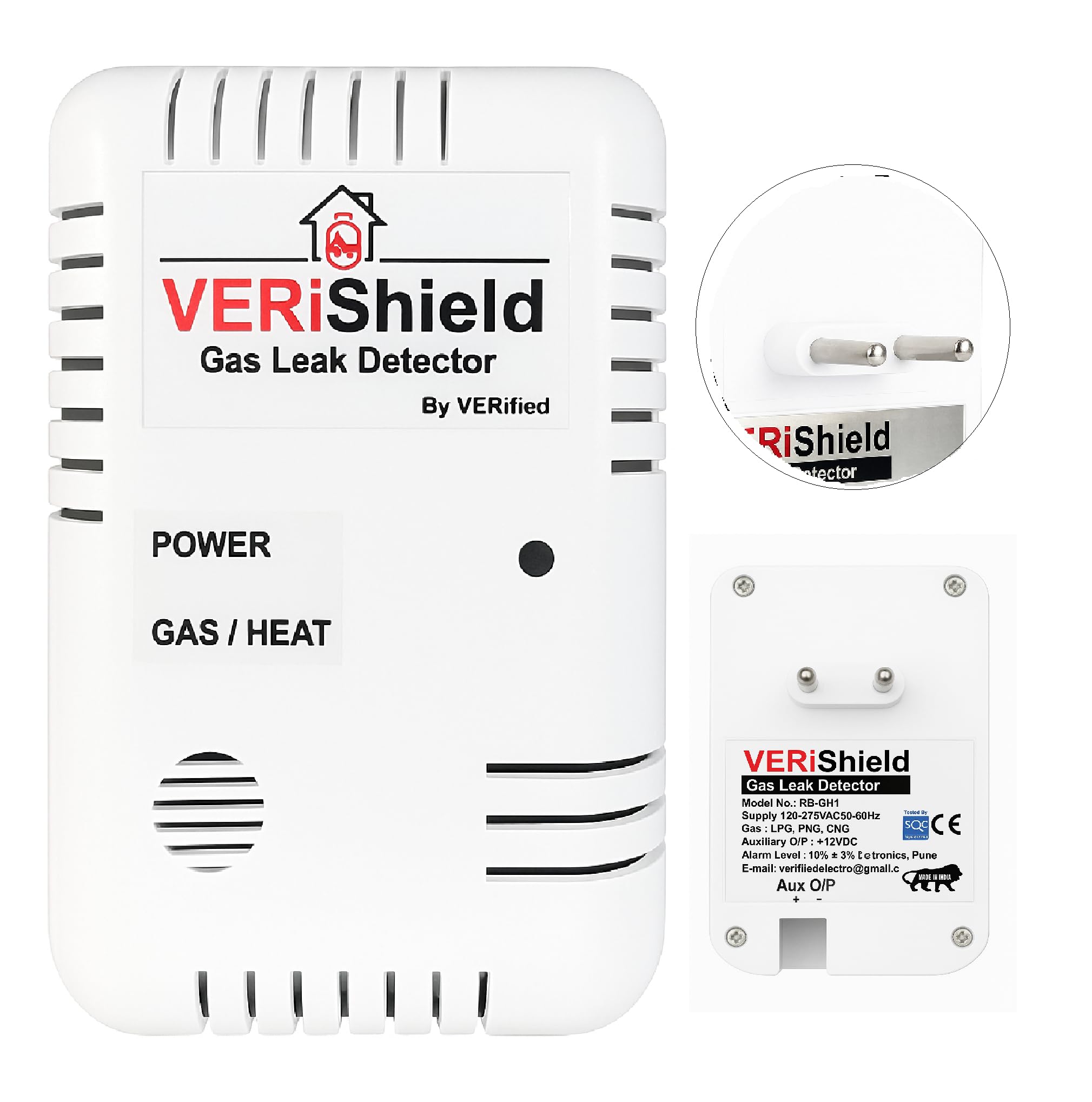 LPG PNG CNG Gas Leak Detector for Residential Hotels Kitchens