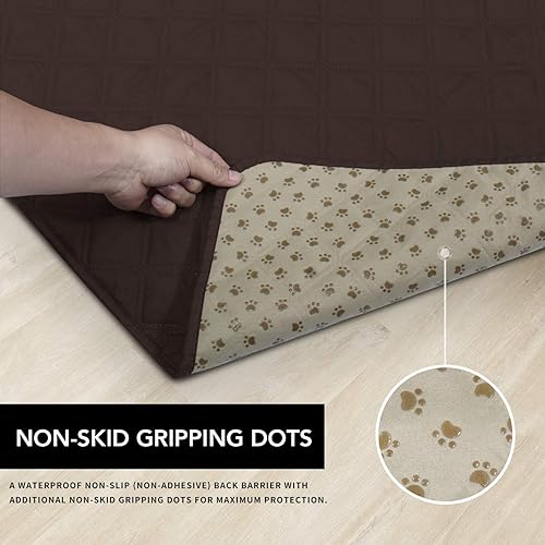 Vista 128 de Easy-Going - Funda protectora, 100 % impermeable, protector de muebles, funda de sofá, funda antideslizante lavable, reutilizable, contra Beige