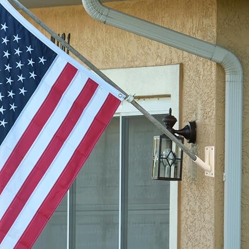 Miniatura 5 de 2 soportes de plástico para asta de bandera, soporte de bandera montado en la pared, soporte autoadhesivo para porche de casa, balcón, jardín,