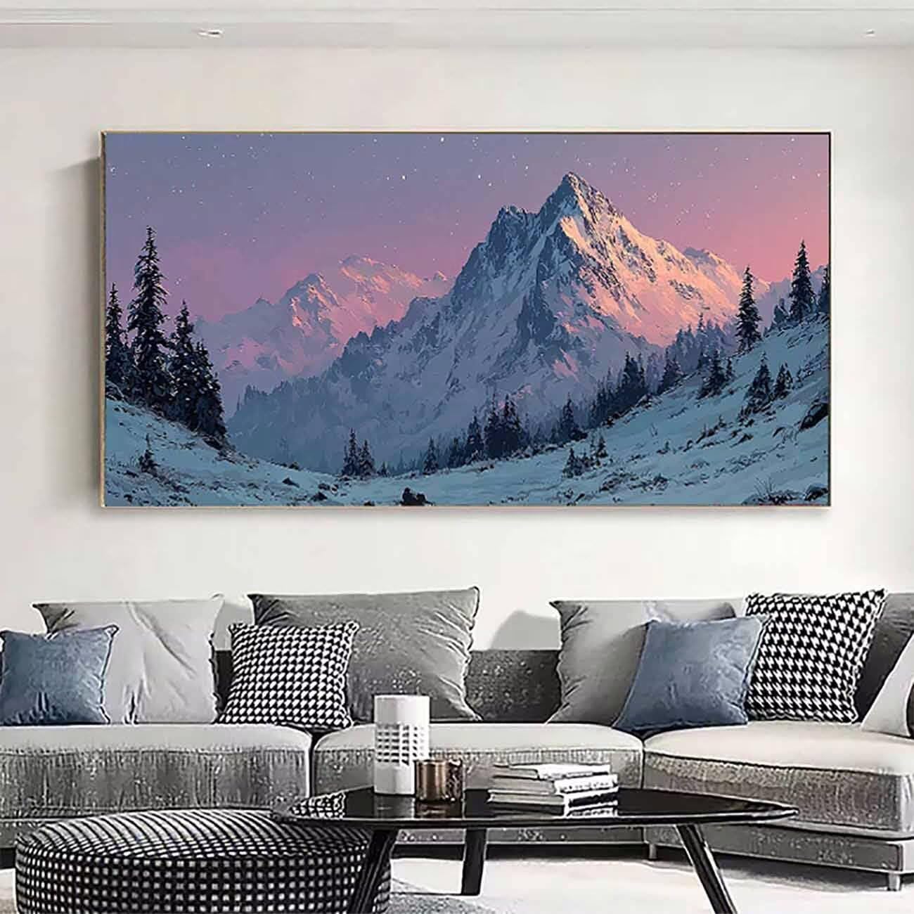 Snow Mountain diamentowe zestawy artystyczne dla dorosłych, malarstwo diamentowe, krajobraz, kryształ, zestawy artystyczne, dla dorosłych, dzieci, DIY, 5D, okrągłe, pełne wiercenie, klejnot, kropki