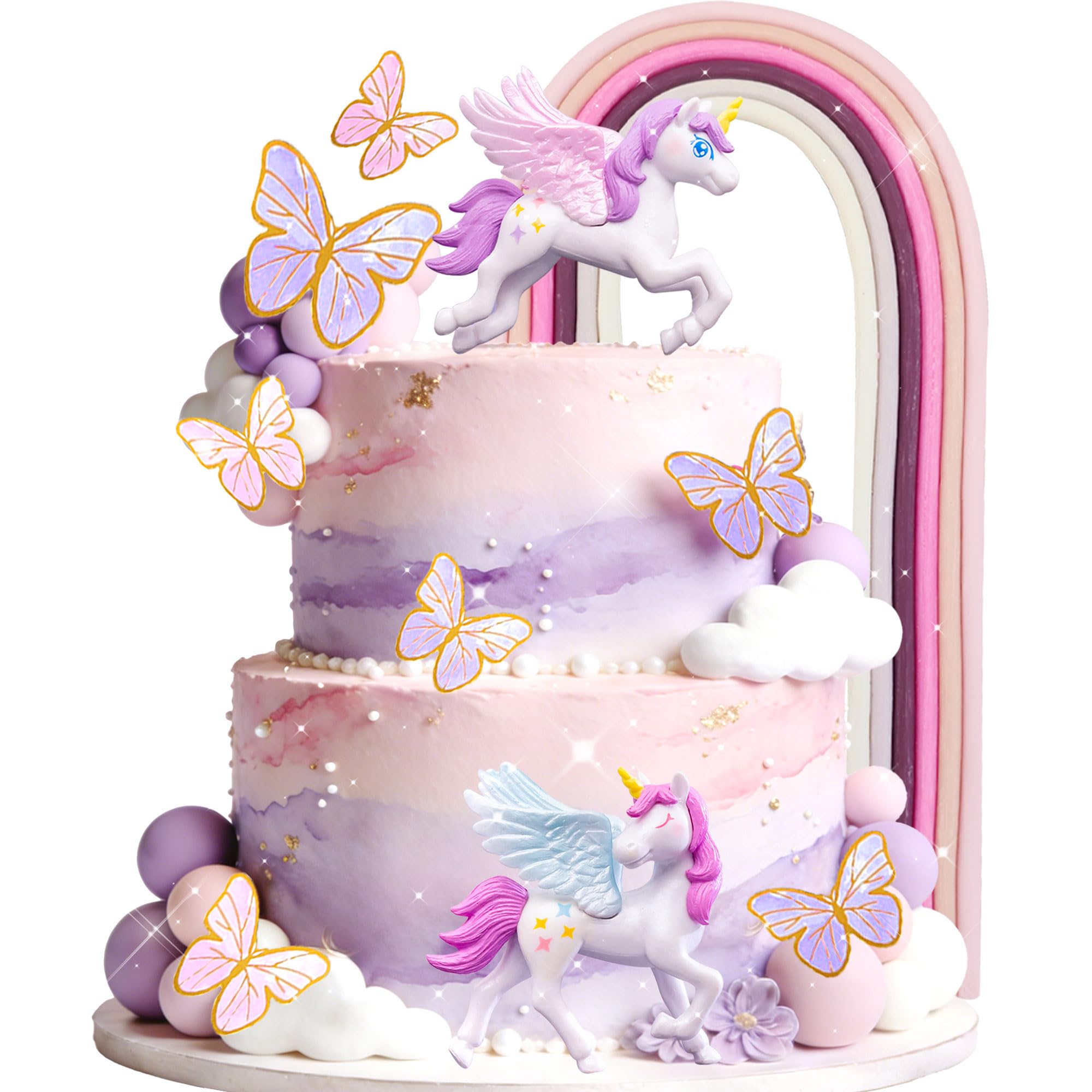 Unicorn Cake Decoration Unicorn Birthday Decoration Rainbow Cake Topper Unicorn Party Favors Rainbow Birthday Decoration Birthday Cake Decoration for Girl