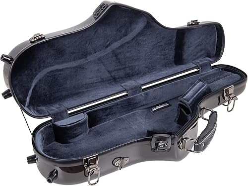 Miniatura 4 de Crossrock - Funda para saxofón alto de grado profesional, color gris espacial, bloqueo TSA, protección elegante y de élite, correas desmontables,