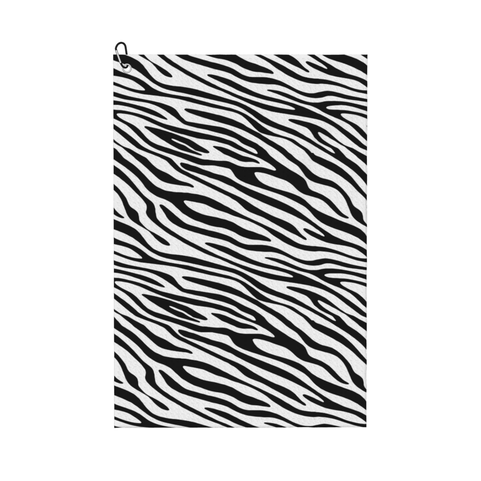 Hnnkloy Basic Zebra, 16x24 in Portable Waffle Golf Towels with Carabiner Clip for Golf Bag