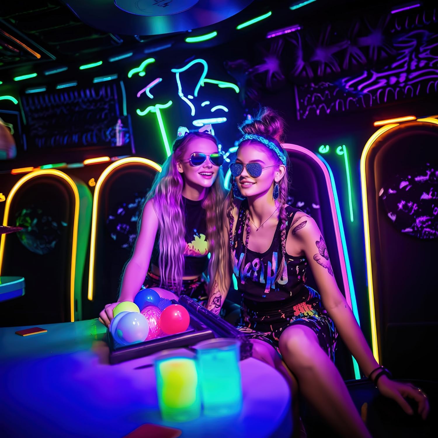 Barrina Luz UV LED para fiestas, T10 vertical de pie UV de luz negra, 42 W, 385-400 nm, 4 pies/120 cm de altura con interruptor de encendido/apagado y trípode de pie para Halloween, póster