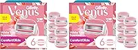 Vista 10 de Gillette Venus ComfortGlide - Rastrillo de afeitar para mujer, té blanco (6 repuestos)