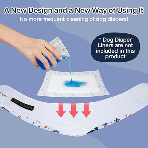 Miniatura 5 de MICOOYO Pañal para perro macho, pañales ligeros para perros, pañales lavables para perros machos, pañales para perros machos, pañales para perros