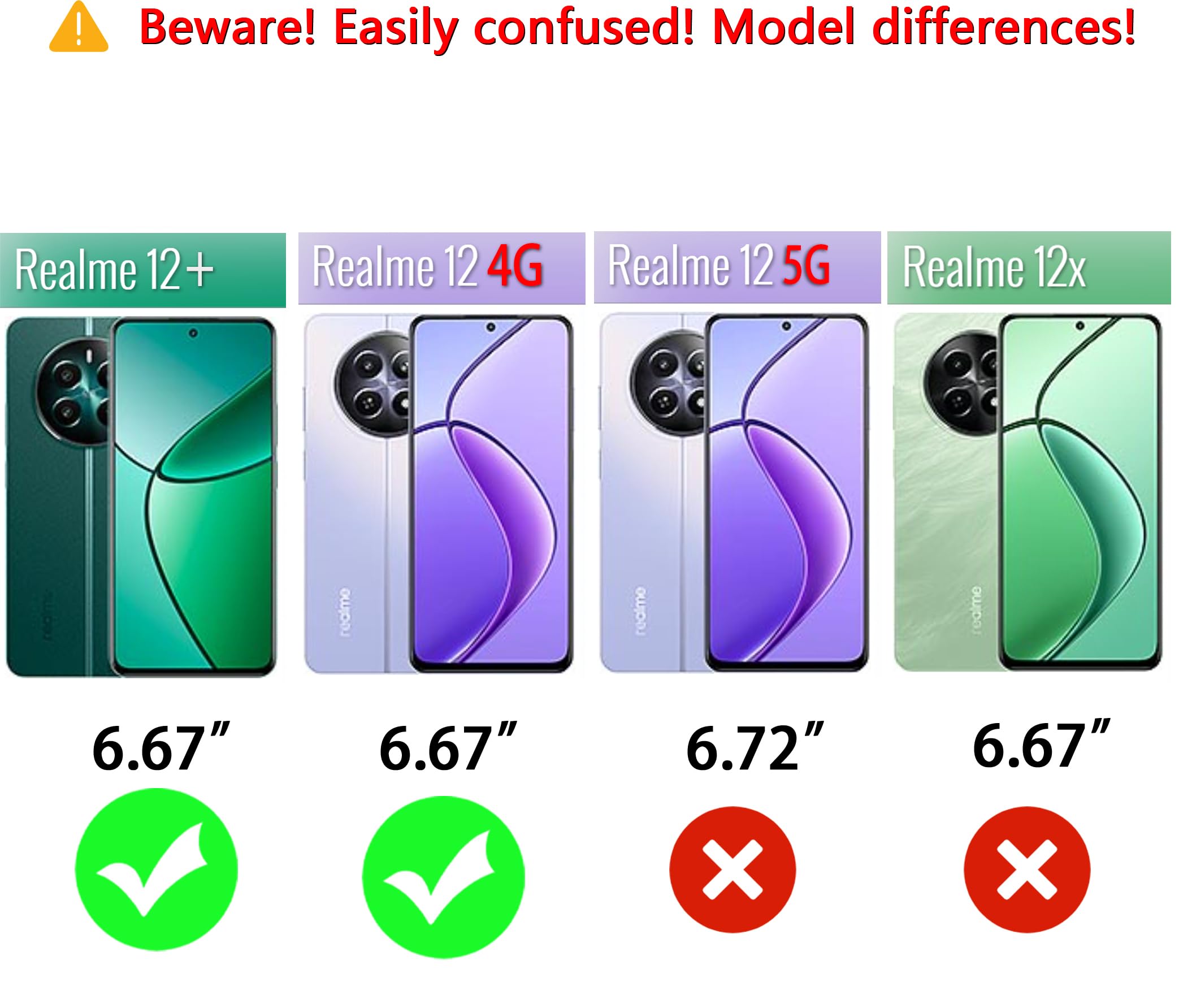 SEAHAI Handyhülle Für Realme 12 Pro 5G/12 Pro+ – Fallschutz Mit Airbag-Design, Rutschfest, Helles Lila