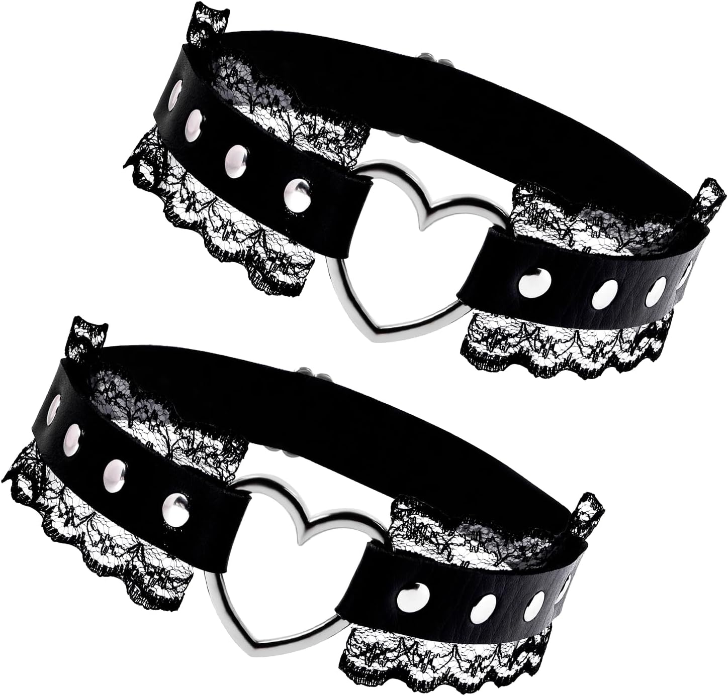 Leather Garter Belt for Women Girl Gothic Punk Harness Black