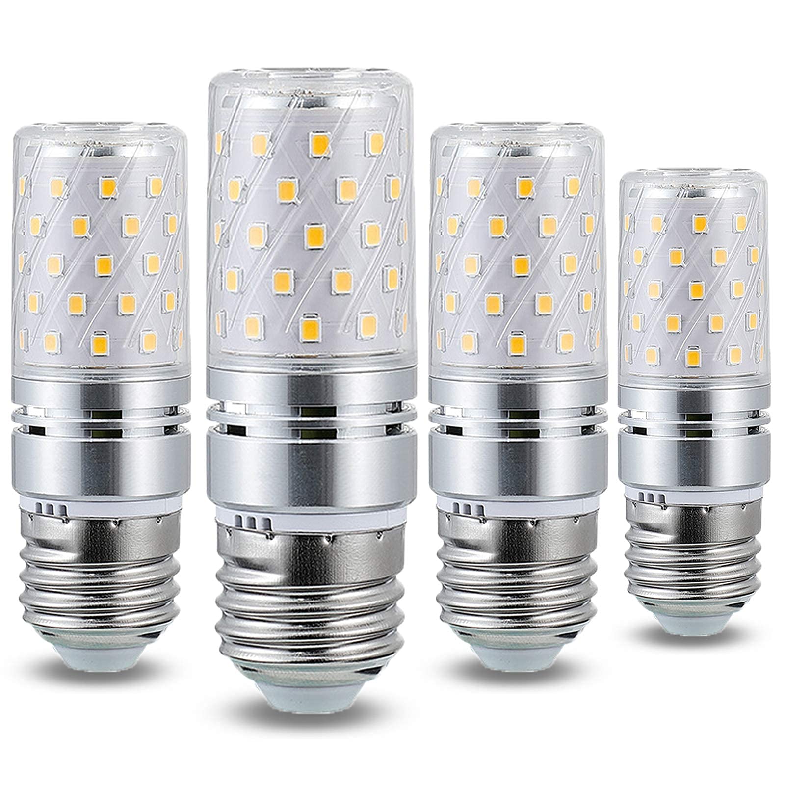 Ampoule LED E27 12 W Blanc Chaud 3000 K 120 W Équivalent Lampe,AC110V/230V 1320 Lumens pour Lustres Appliques Murales Lampe de Table,Non Dimmable (Lot de 4) (110V)