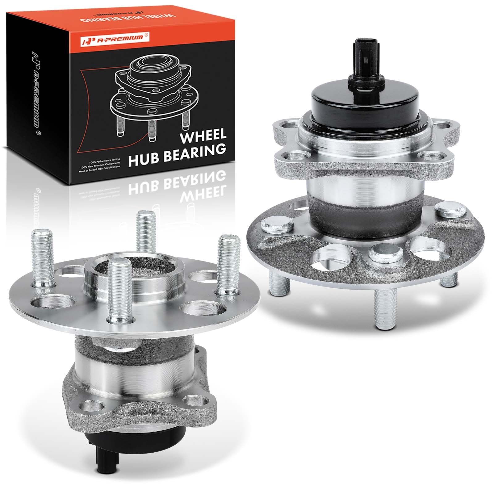 Photo 1 of A-Premium 2 x Rear Wheel Bearing and Hub Assembly with ABS & 4-Lug Compatible with Toyota Yaris 2006-2014, Prius C 2012-2019 & Scion iQ 2013