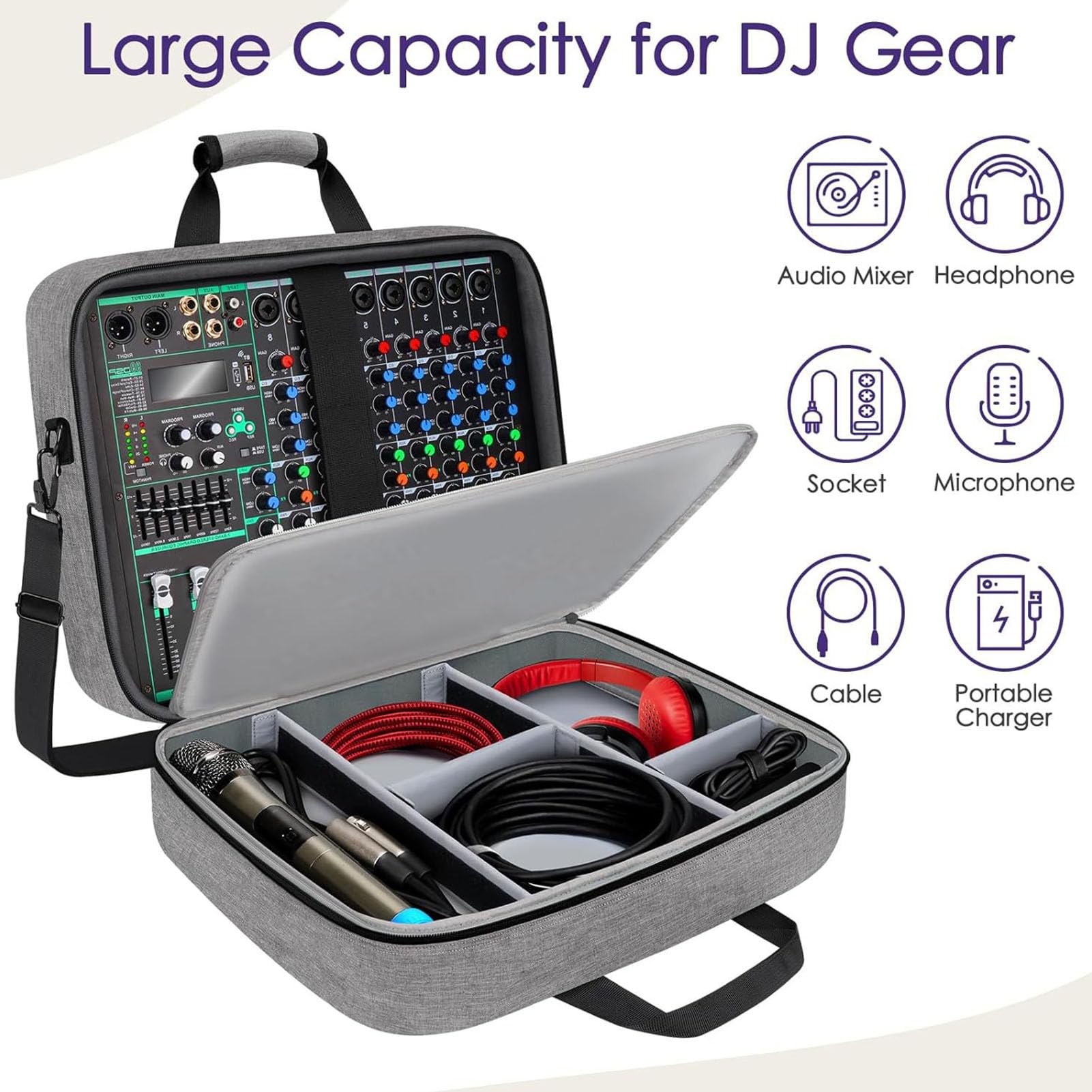 Bolsa de Viaje para Mezclador DJ (Gray)
