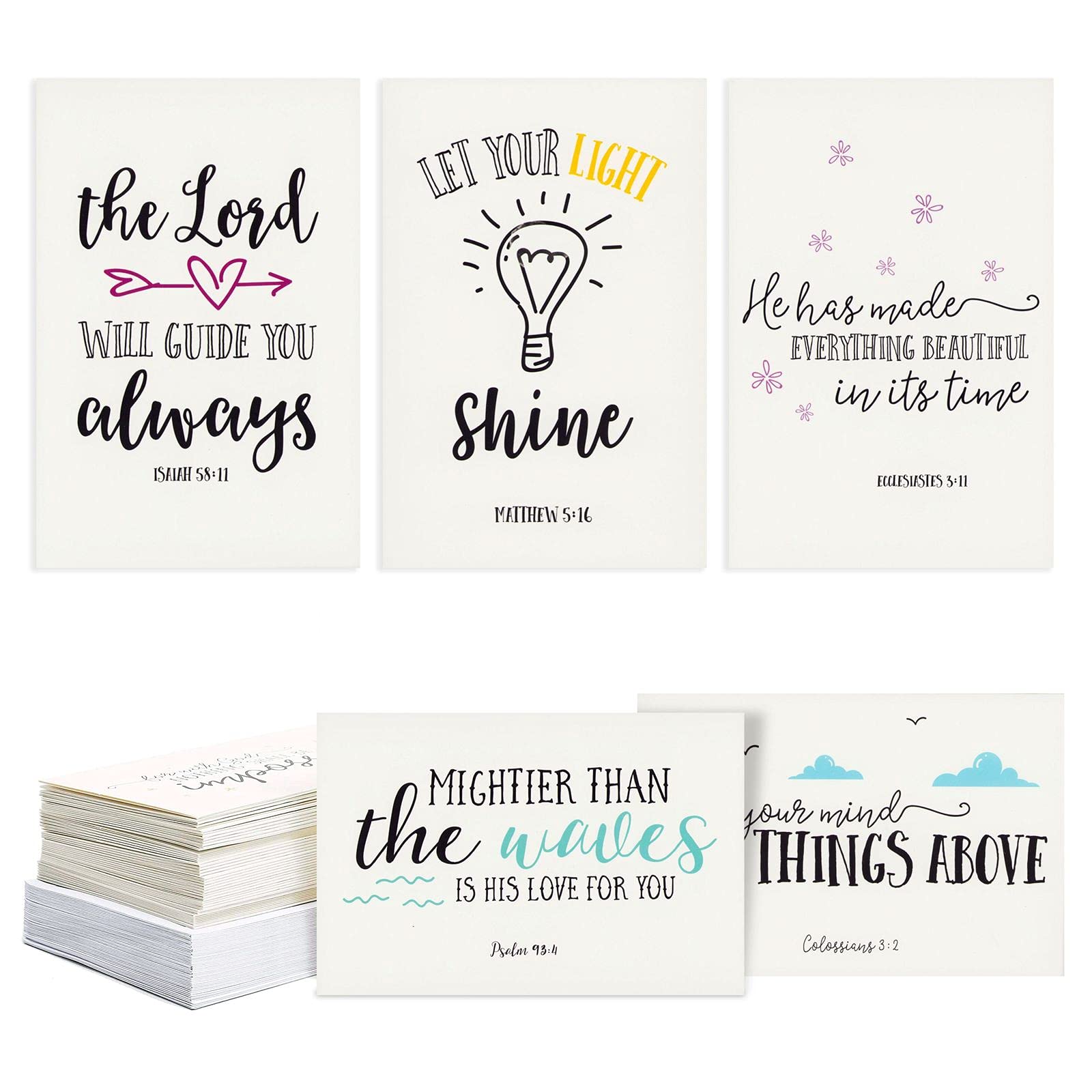 48 Pack Christian Greeting Cards, Encouragement Note Cards with