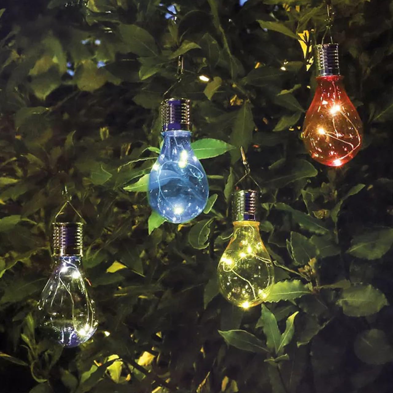Ampoule Solaire Exterieur à Suspendre, 6 Pièces Ampoule Solaire exterieur suspendue lampes décoratives extérieures décorative pour Lanterne Suspendue Extérieur Décoration de Jardin