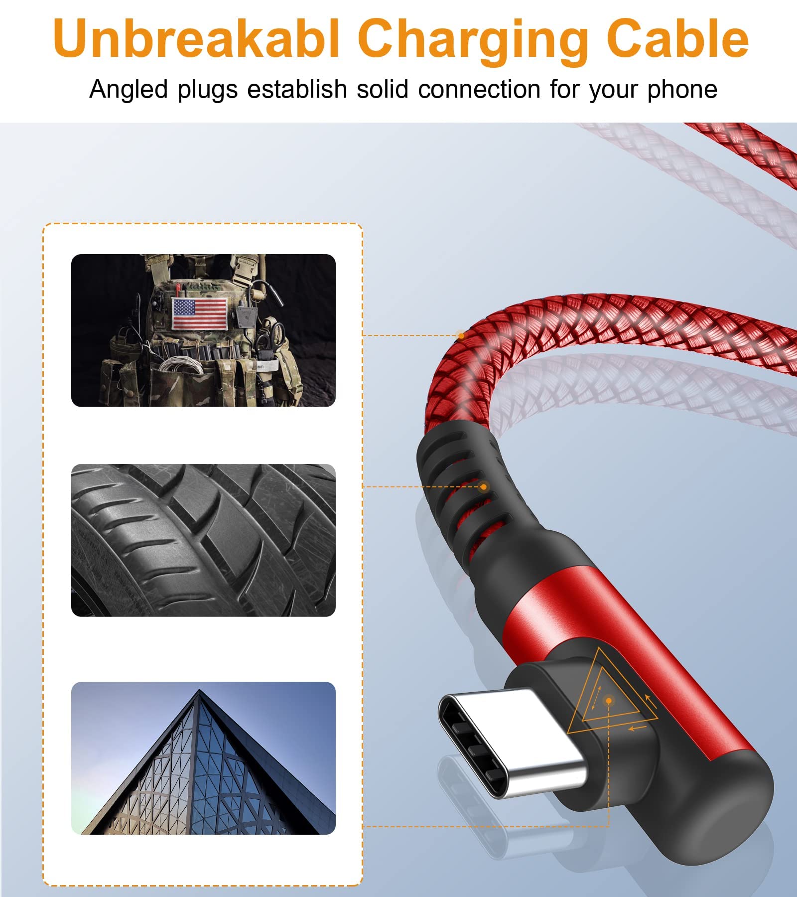 Cavo USB C 90 gradi [2 pezzi 1M+3M] 3.1A ricarica rapida, Cavo di ricarica Cavo USB C in Nylon tipo C per i Phone 17 16 15 Pro Max Air, Samsung Galaxy S24 S23 S22 S21 S20, Note20/10, A71 A52 A51 A50