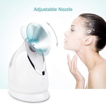 EZBASICS Nano Ionic Facial Steamer,5 Stainless Steel Skin Tools,Blue,1 Pack