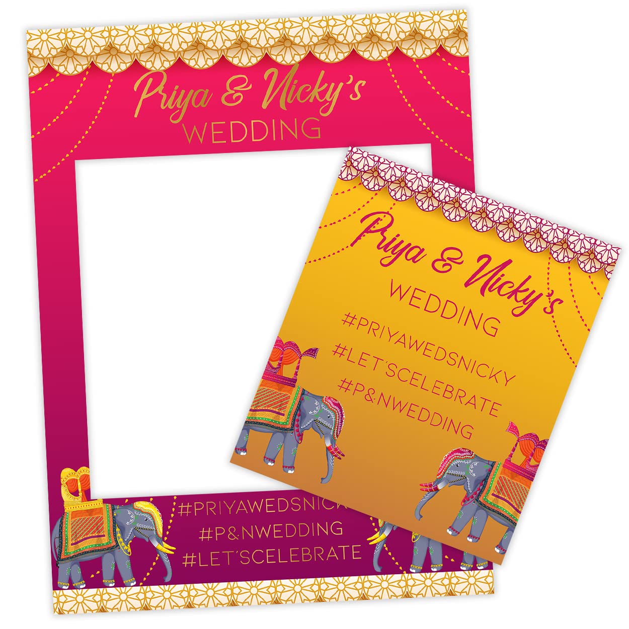 Asian Selfie Frames for Weddings and Mehndi Night (SFAS0095)