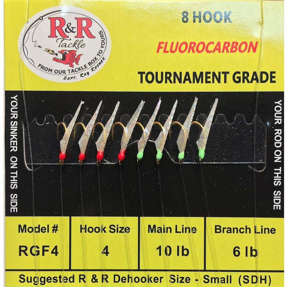 Fishing Addiction Gear Perch Slammer Rig - 2 Hook Dropper - Fly Rig (Red, 4)